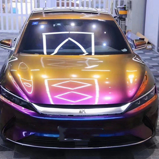 Bestseller Super Glossy Stretch Car Wrap Vinylfolie Metallic Diamond Deep Space Chameleon Karosserie-Autoaufkleber