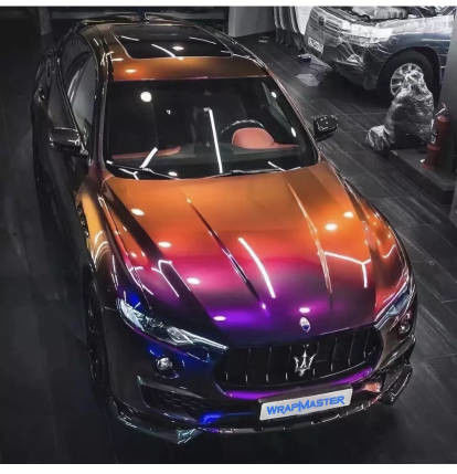 Bestseller Super Glossy Stretch Car Wrap Vinylfolie Metallic Diamond Deep Space Chameleon Karosserie-Autoaufkleber