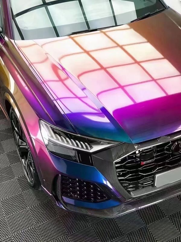 Bestseller Super Glossy Stretch Car Wrap Vinylfolie Metallic Diamond Deep Space Chameleon Karosserie-Autoaufkleber