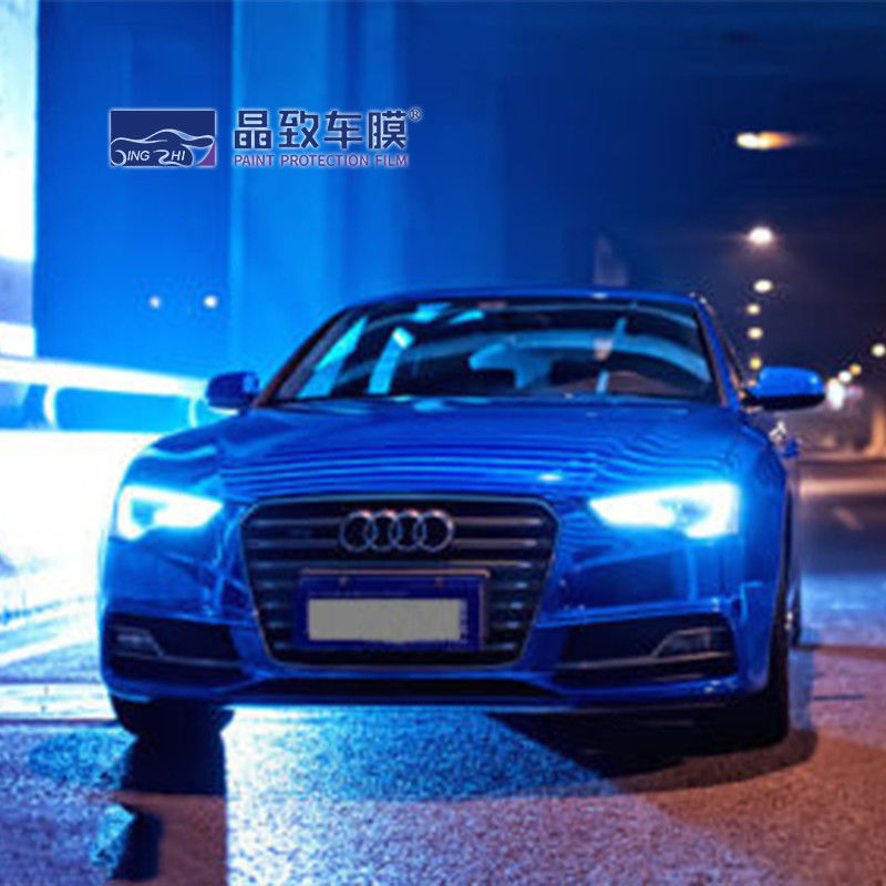 Beste Qualität, 3 Schichten, glänzendes blaues Metallic-Auto-Vinyl, blasenfrei, für Autoverpackung, 1,52 m x 18 m