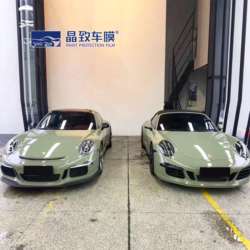 VvividPopular-Höhepunkt-Crystal Glossy Khaki Army Green-Auto-Verpackungs-Filmkörper, der Vinyl 3m einwickelt