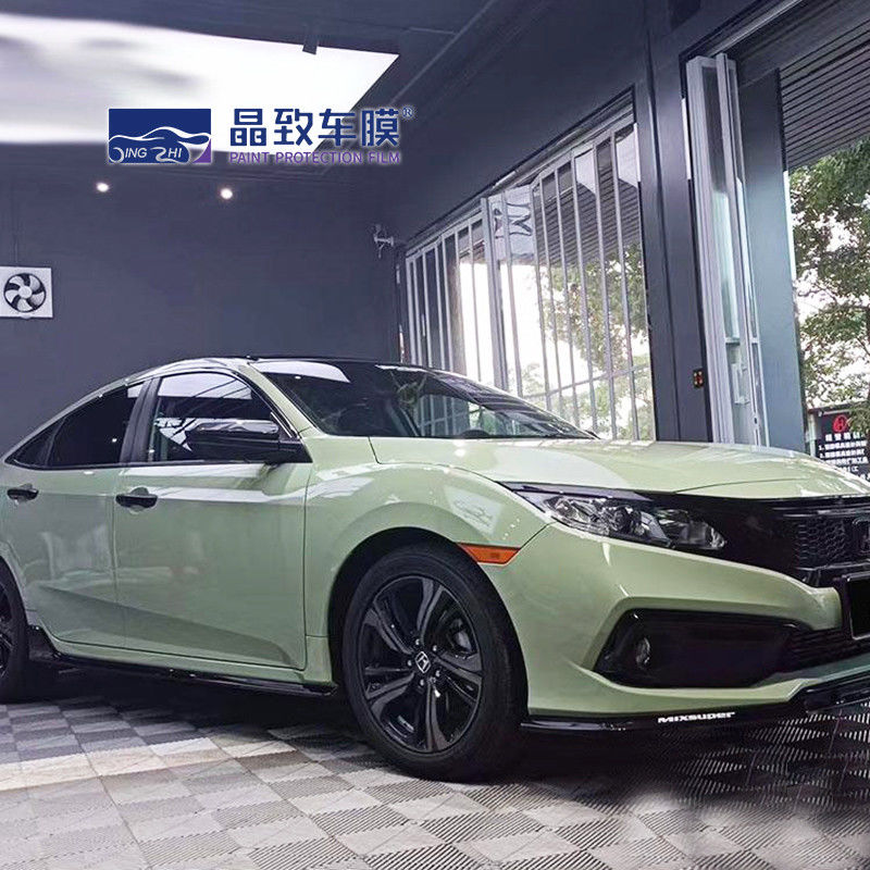 VvividPopular-Höhepunkt-Crystal Glossy Khaki Army Green-Auto-Verpackungs-Filmkörper, der Vinyl 3m einwickelt