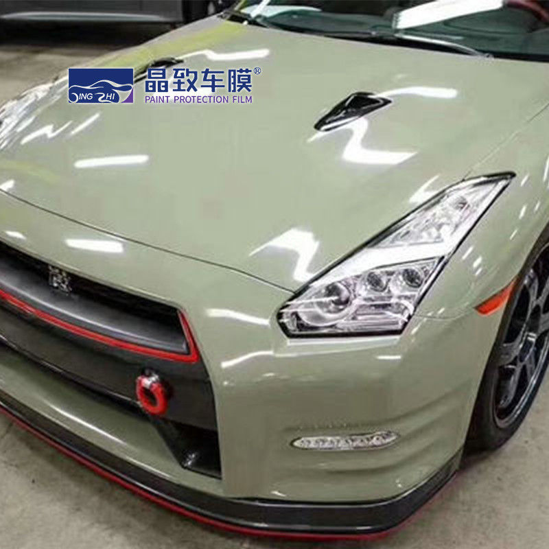 VvividPopular-Höhepunkt-Crystal Glossy Khaki Army Green-Auto-Verpackungs-Filmkörper, der Vinyl 3m einwickelt
