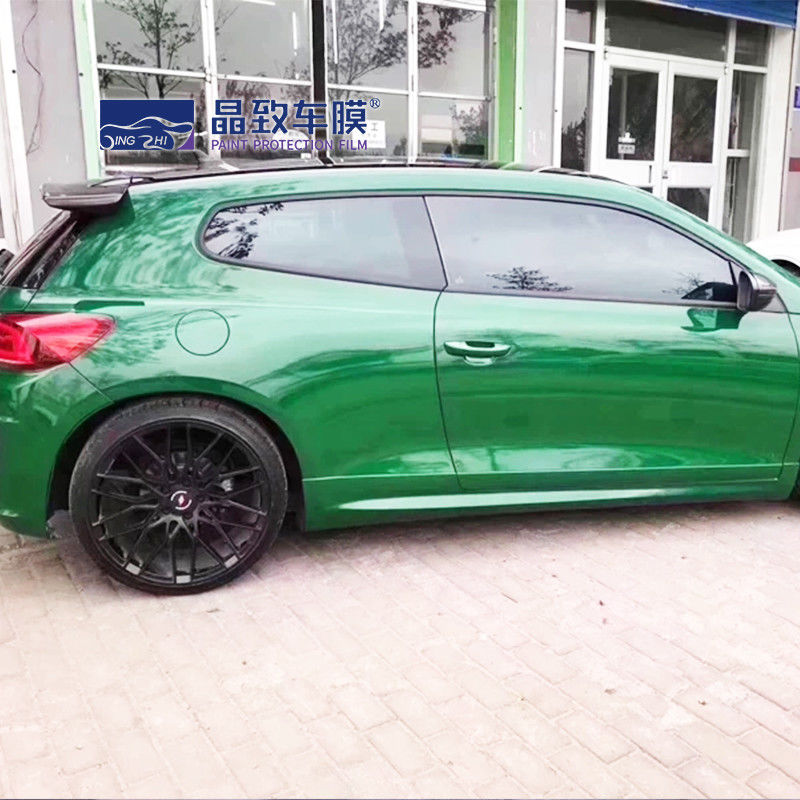 Crystal Glossy Post Green Car-Vinylverpackungs-Luft-selbstklebendes Dekorations-Rollfilm-Fahrzeug-Selbstaufkleber