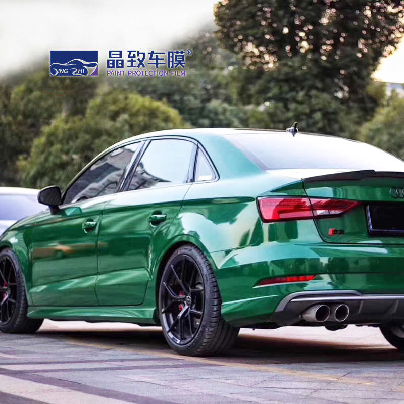 Crystal Glossy Post Green Car-Vinylverpackungs-Luft-selbstklebendes Dekorations-Rollfilm-Fahrzeug-Selbstaufkleber